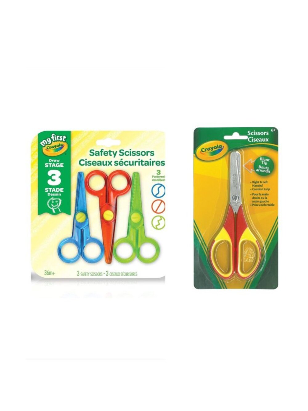 Set of 2 Crayola Safety Scissors & Blunt Tip Metal Scissors New Add-on Only Item